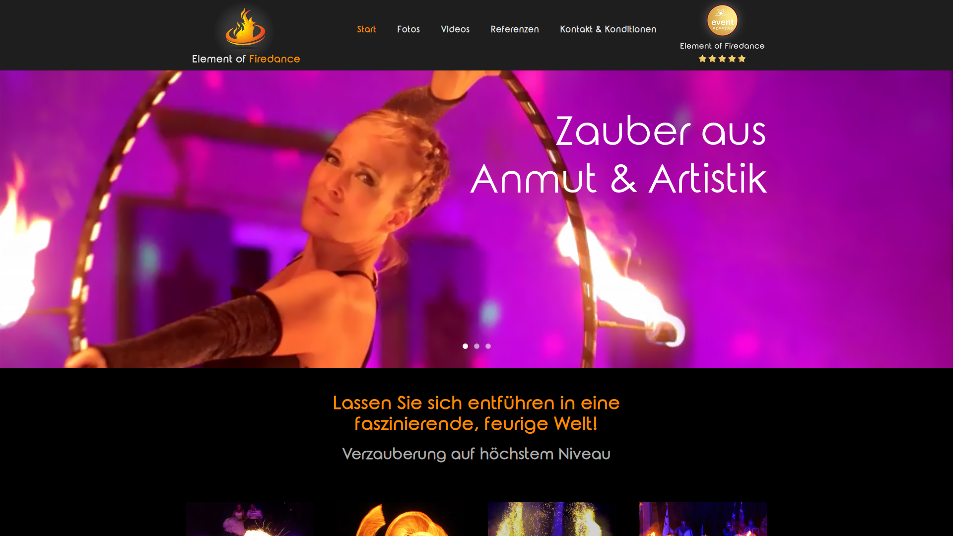 FireDance - Webdesign & Entwicklung Projekt von München ONLINEagentur